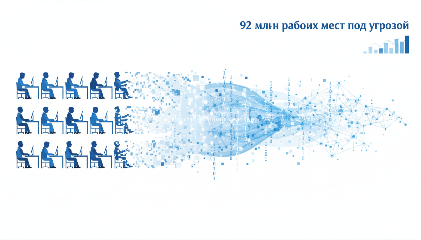 Инфографика: 92 миллиона рабочих мест под угрозой автоматизации к 2030 году