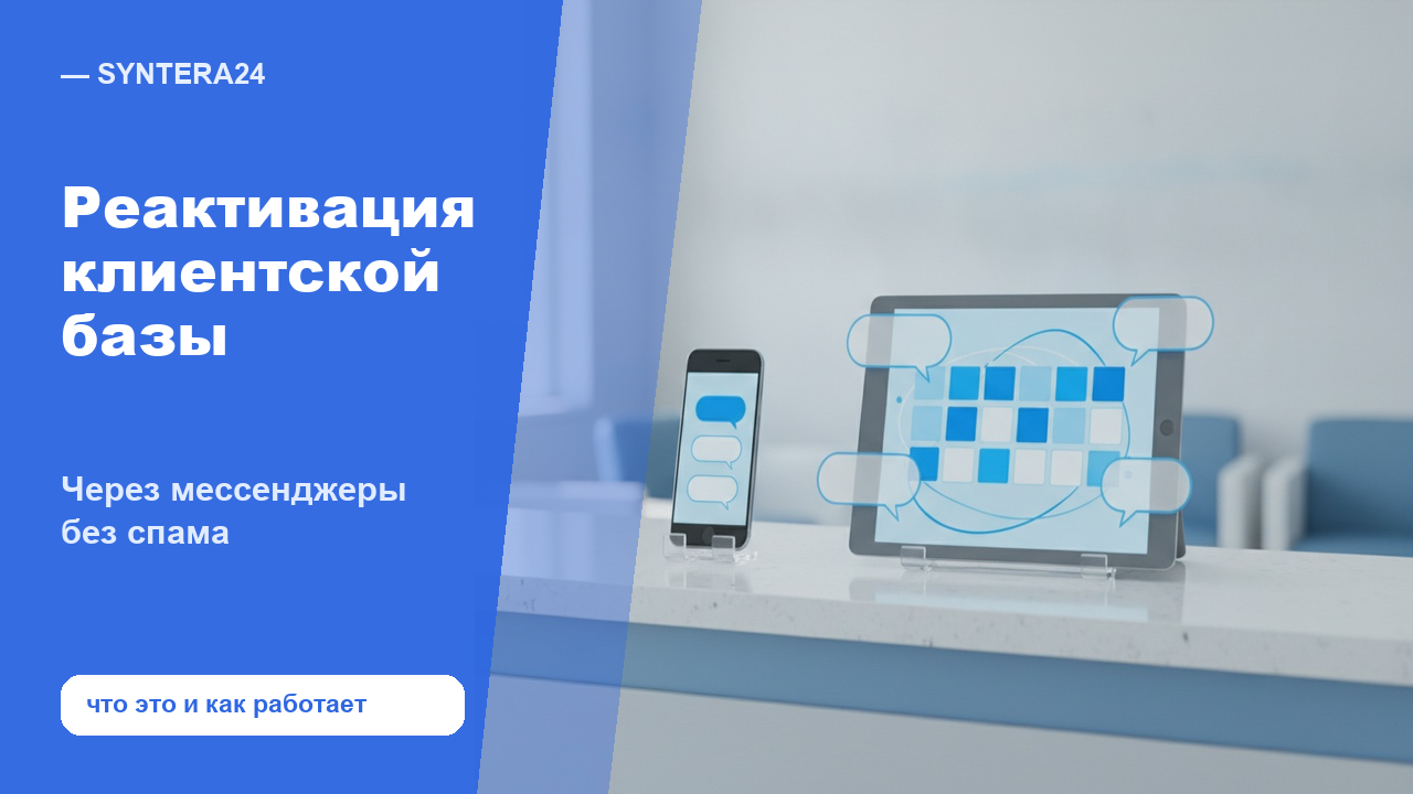 Что такое реактивация клиентской базы через мессенджеры — обложка Syntera24