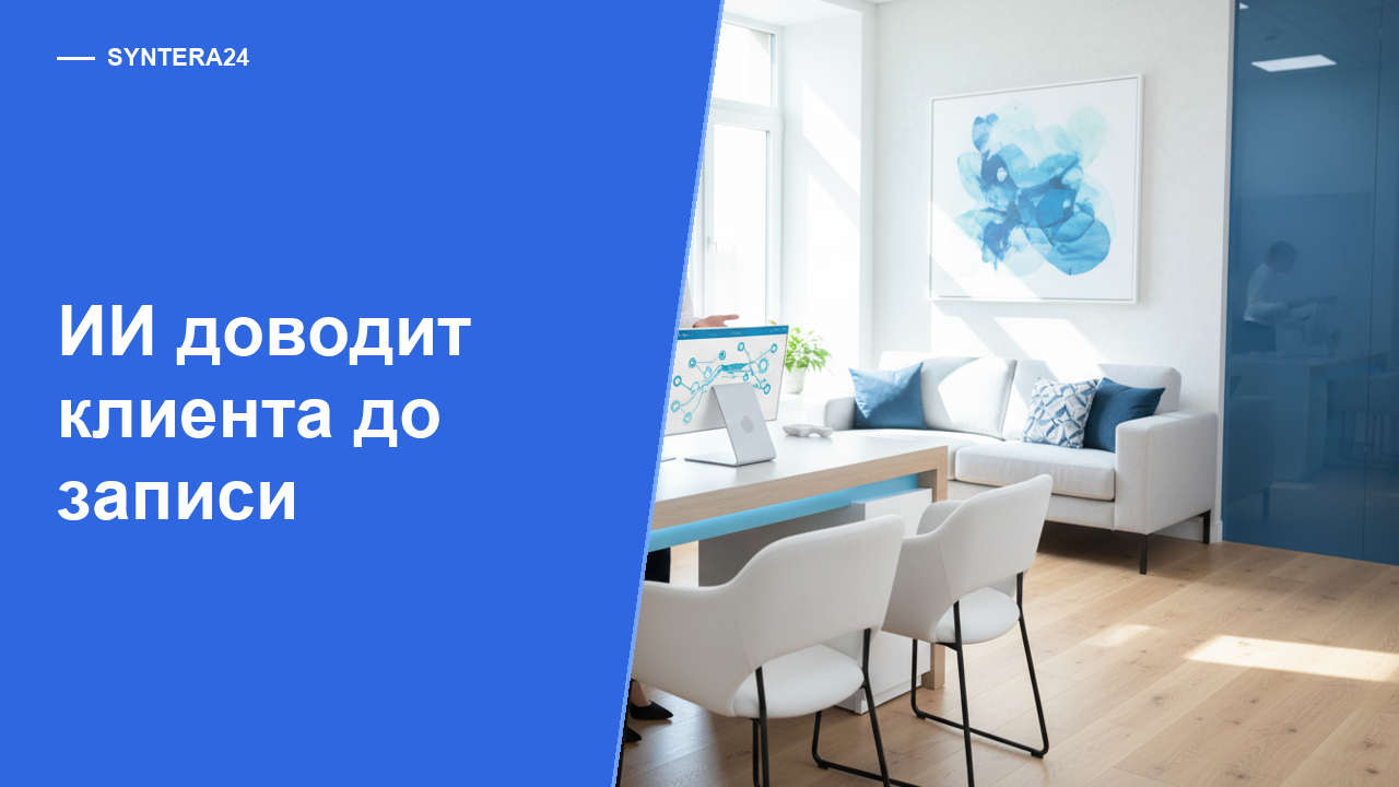Как ИИ помогает довести клиента от первого сообщения до записи — обложка Syntera24