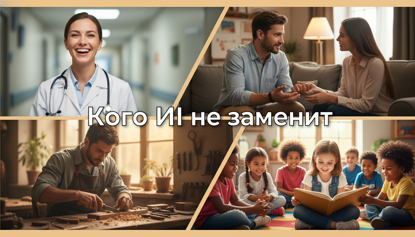 Профессии, которые ИИ не заменит: врачи, психологи, мастера, педагоги